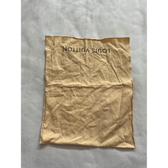 Louis Vuitton Vintage Tan Cotton Flannel Dust Bag Flap Closure Logo Small Medium - Picture 8 of 8